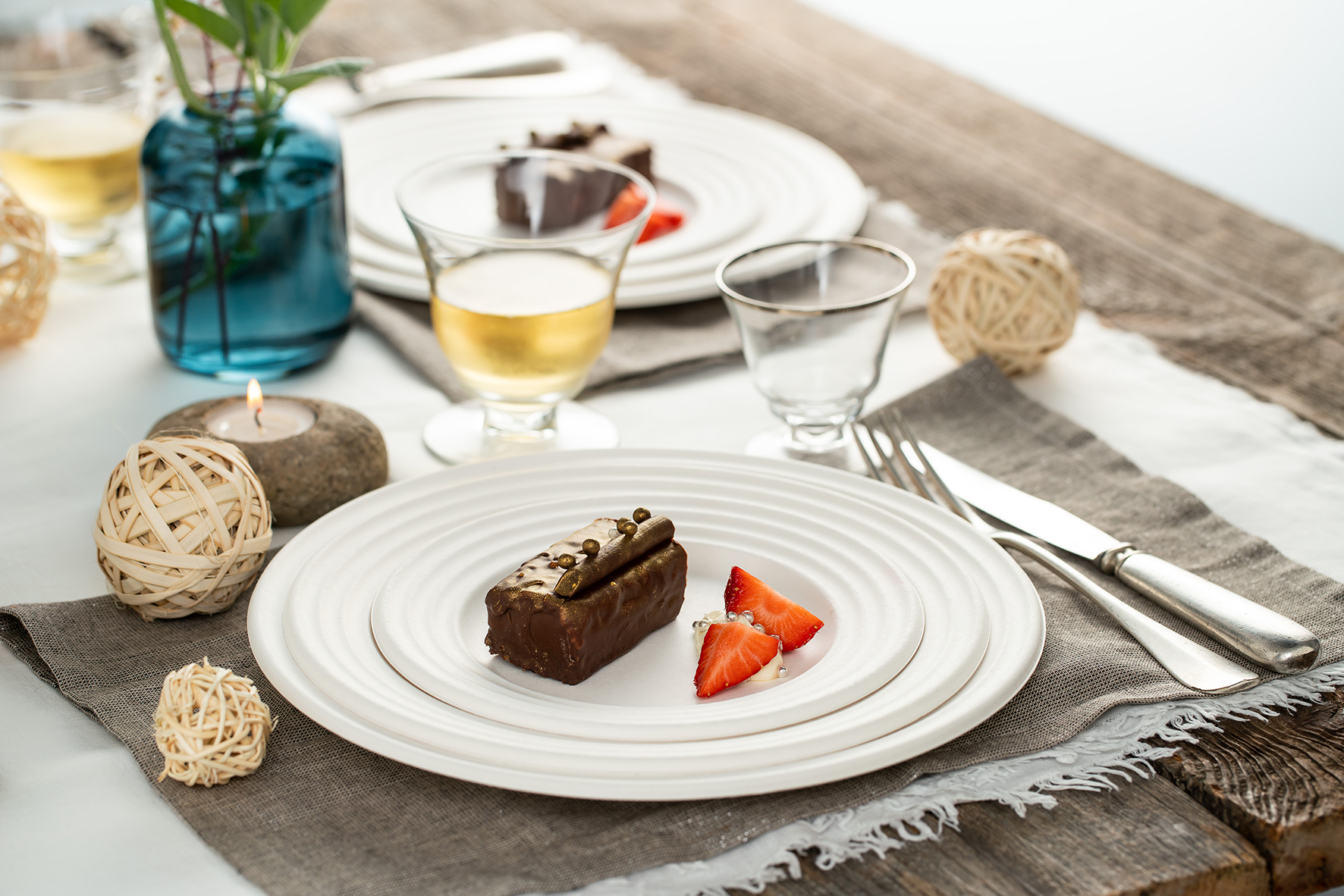 Assiettes wave fibre de canne