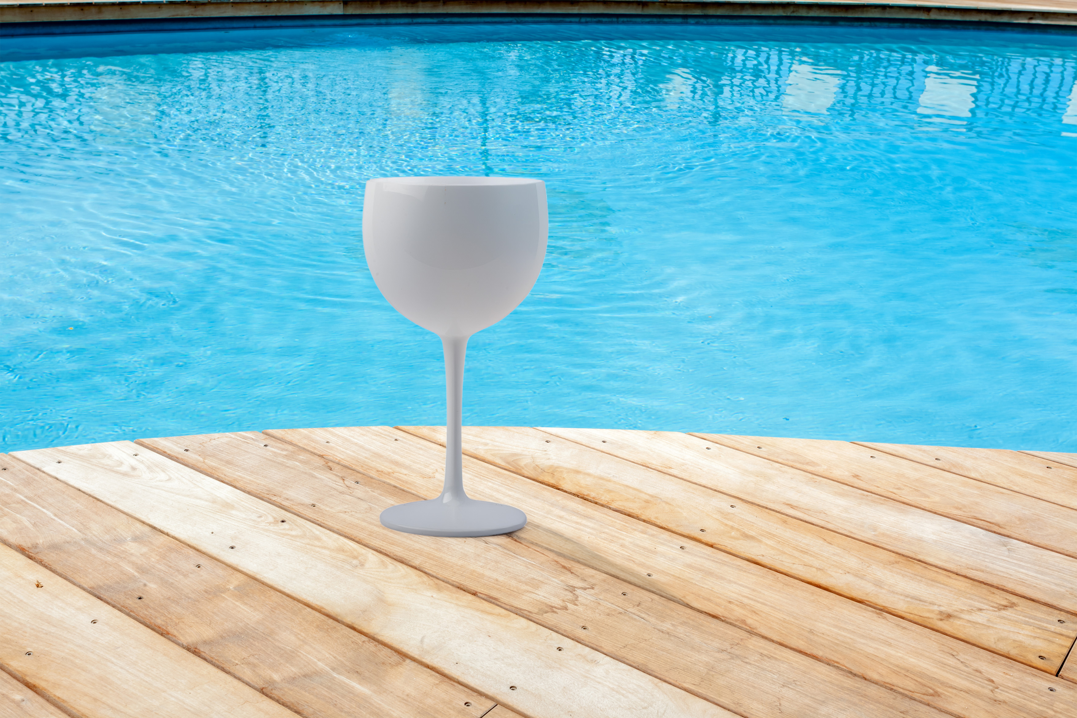 Verres piscine pp blanc réutilisables